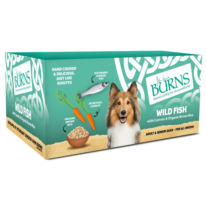 Burns Wet Food Wild Fish with Carrots & Brown Rice 12 x 150g
